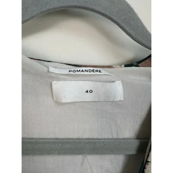 Pomandère Women's Natural Printed Dress Silk Cotton Size 6 Knee Length EUC - Picture 8 of 9